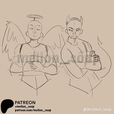 an image of two men with angel wings