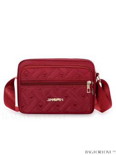 BagForLove - Chic Multifunctional Crossbody Bag with Ample Storage Red Large Capacity Phone Bag For Travel, Large Capacity Red Phone Bag For Travel, Large Capacity Red Crossbody Phone Bag, Casual Red Portable Phone Bag, Red Shoulder Phone Bag With Adjustable Strap, Red Casual Phone Bag, Red Phone Shoulder Bag With Adjustable Strap, Casual Red Shoulder Bag With Mobile Phone Holder, Red Crossbody Phone Bag With Zipper Closure