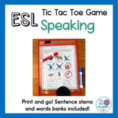 an esl poster with words and pictures on it