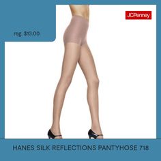 Silky, soft and beautiful, our Silk Reflections pantyhose pamper you with an incredible fit, feel and versatility.Features: Ultra-Sheer, Reinforced Toe & HeelSupport: Control TopFiber Content: 100% NylonFabric Description: KnitCare: Line Dry, Hand WashCountry of Origin: Made in US Hosiery, Cd, Tights, Silk, Heels