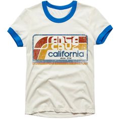 Step Back In Time With The California Santa Cruz Retro White Ringer Tee From Artree Design. Made With High-Quality Cotton, It's Comfortable To Wear And Perfect For Everyday Wear Or Dressing Up For A Night Out. Whether You're A Fan Of 80s Fashion Or Simply Love The Retro Look, This T-Shirt Is A Must-Have For Your Wardrobe. Santa Cruz Logo, California Retro, Santa Cruz California, Retro Mode, Ringer Tee, Retro Shirts, Look Vintage, Retro Tshirt, Shirt For Women