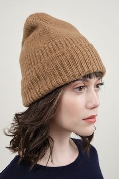 Knit Cap in Camel Classic Soft Knit Hat For Fall, Warm Cozy Beanie For Everyday, Cozy Warm Beanie For Everyday, Fall Soft Knit Beanie Bonnet, Warm Bonnet Cap For Fall, Warm Fall Bonnet Cap, Classic Beige Beanie For Winter, Winter Cashmere Beanie With Soft Knit, Classic Knit Beanie Hat