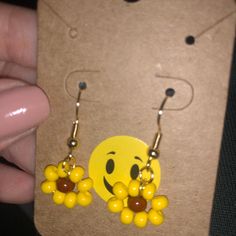 Daisy Flower Earrings Flower Bead Earrings Beaded Earrings | Etsy Trendy Beaded Flower Earrings For Gifts, Cute Flower Charm Earrings As Gift, Cute Flower Charm Earrings For Gift, Cute Adjustable Flower Charm Earrings, Cute Handmade Dangle Flower Earrings, Yellow Flower Beaded Earrings For Gift, Trendy Handmade Flower-shaped Earrings, Cute Beaded Earrings For Gift, Cute Beaded Earrings For Gifts