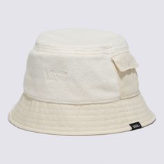 Headwear gets an upgrade in the Vans Pocket Bucket Hat, made of cozy polar fleece to protect you from the elements. Topped with a stylish twill visor and classic Vans® embroidery, it also features a sneaky stash pocket. Crown: 100% Polyester fabric Visor: 100% Cotton fabric Polar fleece bucket hat Twill visor Stash pocket Vans embroidery | Vans Pocket Bucket Hat Small/Medium Vans Embroidery, Fleece Bucket Hat, Classic Vans, Polar Fleece, Hats For Men, Bucket Hat, Polyester Fabric, Cotton Fabric, Crown