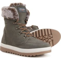 Cougar Melody Winter Boots - Waterproof, Suede (For Women) Color: Moss Green With Grey Fur Lining Size: 7.5 About Cougar Melody Winter Boots - Waterproof, Suede (For Women) Closeout. Go Ahead And Whistle A Little Tune About Cougar's Melody Winter Boots -- Designed To Keep Feet Dry With Waterproof Construction And Toes Toasty With A Faux Fur Lining. Waterproof Materials And Construction Waterproof Leather Upper With Faux Fur Collar Faux Fur And Fabric Lining Lace Closure Cushioned Footbed Grippy Casual High-top Waterproof Boots For Cold Weather, Casual Waterproof Boots With Round Toe For Cold Weather, Casual Waterproof Lace-up Boots For Cold Weather, Winter Ankle-high Waterproof Synthetic Boots, Ankle-high Synthetic Waterproof Boots For Winter, Sporty Synthetic Waterproof Winter Boots, Insulated Waterproof Boots With Synthetic Material And Round Toe, Grey Fur, Black Rain Boots