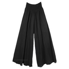 Flared Bottom Palazzo Pants in Night Black Color with Pin Tuck Details on Hem Black Wide Leg Full-length Pants With Relaxed Fit, Versatile Wide Leg Summer Yoga Pants, Versatile Wide-leg Yoga Pants For Summer, Versatile Wide Leg Yoga Pants For Summer, Black Full Length Yoga Pants For Summer, Black Relaxed Fit Wide-leg Yoga Pants, Black Full-length Bohemian Harem Pants, Solid Wide-leg Summer Yoga Pants, Black High-waisted Wide Leg Pants For Summer