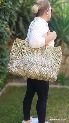 Crochet Gold Metallic Raffia Tote Bag Mesh Beach Woven - Etsy Summer Gold Beach Shoulder Bag, Trendy Gold Woven Bag, Gold Summer Beach Bag, Gold Summer Beach Bags, Gold Straw Tote Bag, Gold Tote Beach Bag For Summer, Chic Gold Crochet Bag For Daily Use, Gold Tote Beach Bag For Vacation, Gold Tote Shoulder Bag For Beach