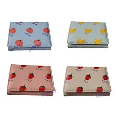 "Mini Wallet Size : 4x3\" (trifold) Material PU Leather We have many other cute wallet. Available here, please check it out 😉 https://www.etsy.com/shop/CozzyKpopStore?ref=profile_header&section_id=36445631" Strawberry Wallet, Rfid Wallet Woman, Crochet Wallet, Handmade Fabric Bags, Coin Purse Keychain, Wallet Cute, Cute Wallet, Small Zipper Pouch, Vegan Wallet