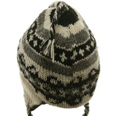 Ring Jacquard Knitting BeanieShell made of 100% wool,Fully lined with soft fleece.10 inches wide, 8 inches deep crown.Hand washable.ONE SIZE fits most, from child to adult.Available in Off White, Black, Grey, Sage and .Made in Nepal. This chunky wool beanie with subtle earflaps and distinctive Himalayan style will keep you well insulated from the cold of winter. Constructed out of 1 panel of thick, medium weave knit, for a stretchy fit, the hat is fully lined in a soft fleece fabric, for added i Knitting Beanie, Jacquard Knitting, Long Beanie, Grey Beanie, Chunky Wool, Wool Beanie, Jacquard Knit, Geometric Patterns, Beanie Hat