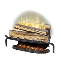 Revillusion™ 25-Inch Plug-in Electric Log Set by Dimplex DIMPLEX REVILLUSION™ ELECTRIC LOG SET WITH HEAT IS A NEW WAY OF LOOKING AT FIREPLACES Dimplex Revillusion RLG25 Electric Log Set is more than just the addition of new features, Revillusion is a completely new way of looking at fireplaces. Gaze through the lifelike flames to the back of the firebox, revealing the natural character that gives a wood-burning fireplace its charm. Enjoy the look of a fireplace cut straight from the pages of a m Unused Fireplace, Electric Logs, Masonry Fireplace, Birch Logs, Fireplace Logs, Ceramic Heater, Traditional Fireplace, Wood Burning Fires, Fire Glass