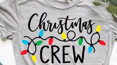 christmas crew shirt with lights on it