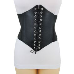 Women Fashion Chic Belt Women Fancy Fashion Style Wide Corset Belt Women Fashion Belt Condition: Brand New Color: Black Stretch Faux Leather And Waistband Size: Fits Sizes Medium - Xl 31"-45" Belt Width: About 9 1/4" Elevate Your Style With Our High Waist Wide Faux Leather Corset Belt! Introducing Our Women's High Waist Wide Faux Leather Fashion Stretch Black Corset Belta Chic And Versatile Accessory That Effortlessly Enhances Your Fashion-Forward Look. Here's Why This Corset Belt Deserves A Pla Black Party Corset With Belt, Faux Leather Corset For Club, Faux Leather Club Corset, Elegant Faux Leather Corset Belt, Chic Black Corset Belt For Night Out, Black Corset Belt For Summer Night Out, Black Spring Gothic Corset, Trendy Black Party Corset, Trendy Black Corset For Party