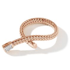 John Hardy Men's Classic Chain 5MM-10.5MM Pavé Bracelet in 18K Rose Gold Timeless Rose Gold Jubilee Chain Bracelet, Luxury Rose Gold Chain Bracelet For Formal Occasions, Luxury Rose Gold Diamond Jubilee Bracelet, Luxury Rose Gold Diamond Bracelet With Polished Finish, Modern Rose Gold Box Chain Bracelet, Elegant Rose Gold Chain Bracelet For Everyday, Designer Rose Gold Jewelry With Jubilee Bracelet, Modern Rose Gold Diamond Jubilee Bracelet, Luxury Formal Jewelry With Box Chain