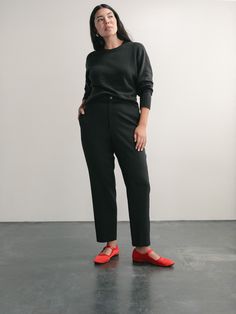 If you’re looking for the classic Audrey Hepburn cigarette pant, this is it. Made of a soft and stretchy fabric, it’s incredibly comfortable and has elastic at the back waistband for extra comfort—along with a cool slant back pocket. Hitting at the perfect crop for a loafer, slide or even boot, it’s a versatile pant that will last for the long haul, just like your own personal legacy.