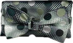 Stacy Adams Men's Bow Tie Hanky Green Silver Charcoal Gray Polka Dot Ready Tied  | eBay Bow Ties, Pharmacy Gifts, Charcoal Gray, Vintage Accessories, Charcoal Grey, Handmade Silver