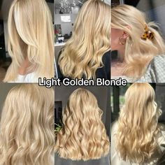 Light Golden Blonde, Golden Blonde Hair Color, Warm Blonde Hair, Bright Blonde Hair, Golden Blonde Hair