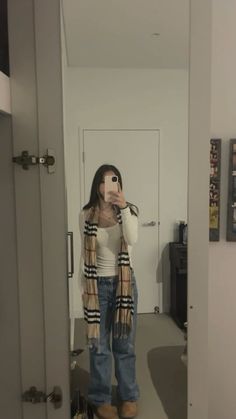 outfit, winter, scarf, uggs Lazy Uggs Outfit, Beige Headband Outfit, November Fits Aesthetic, Winter Carnival Outfit Ideas, Cream Uggs Outfit, What To Wear With Uggs Boots, Ugg Cluggette Outfit, Uggs And Leggingsoutfit, Winter Fits With Scarf