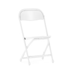 a white folding chair against a white background