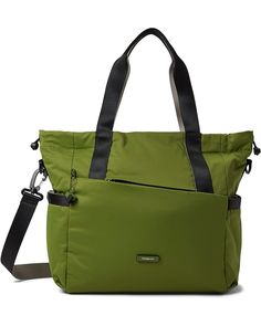 Hedgren Galactic Shoulder Bag/Tote Functional Diaper Bag With Double Handle For On-the-go, Commuting Tote Bag With Zipper Closure, Functional Green Bags With Double Handle, Double Handle Bags With Zipper Closure For Commuting, Commuting Bags With Zipper Closure And Double Handle, Green Functional Double Handle Bags, Functional Green Double Handle Bags, Green Nylon Shoulder Bag With Top Carry Handle, Tote Shoulder Bag With Zipper Pocket For Outdoor Activities