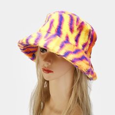 Introducing Boho Fuzzy Bucket Hat – the vibrant accessory you need for hippie-themed and bohemian events! With its zebra print plush velvet design, this hat adds flair to any outfit while keeping you warm. Express your individuality and stand out from the crowd with this funky, psychedelic bucket hat. Perfect for both men and women, it's the must-have accessory for festival-goers looking to make a statement. Panama Hat Women, Fuzzy Bucket Hat, Fluffy Bucket Hat, Wide Brim Hats, Athleisure Dress, Brim Hats, Cap Men, Hat Women, Fisherman Hat