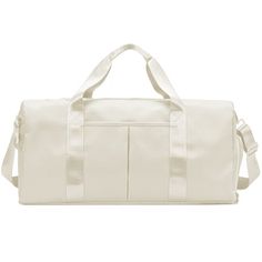 1 Casual High-capacity Travel Bag, Sporty Large Capacity Tote Luggage, Casual High-capacity Travel Bag For Outdoor, White Casual Travel Bag With Zipper Closure, Casual White Travel Bag With Zipper Closure, Casual Travel Bag With Large Capacity, Solid Color Travel Shoulder Bag, Practical Outdoor Bags, Solid Color Shoulder Travel Bag