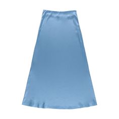 This Icy Blue Silk Skirt is here to keep you stylish. The icy blue hue will go with any top, while the lightweight texture and flowy fabric will keep you feeling cool. Wear it to work or on a date night with cute boots, this skirt is your one-stop-shop for all of your wardrobe needs. Spring Satin Full Skirt, Spring Full Satin Skirt, Flowy Satin Lined Skirt, Satin Midi Skirt With Lining, Summer Satin Mini Skirt With Lining, Satin Pleated Skirt In Solid Color, Summer Satin Full Skirt, Spring Satin Full Maxi Skirt, Satin Summer Skirt