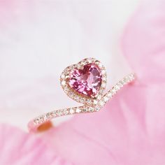 *Condition: Brand new *Center Stone: Pink Tourmaline, Heart cut, approx 4 x 3.8mm, 0.5ct *Side stones: Natural white diamond round-cut x43 total approx 0.55ct (VS1 clarity and F color) *Metal Purity: Can be select Each piece is made-to-order with care and special attention to detail. all items are made with conflict-free diamonds and gems. Size: made to order The item will be gift wrapped and shipped. ------------------------------------------------------------------- Available in : 14k Rose or Valentine's Day Pink Gold Heart Ring Gift, Pink Gold Heart Ring Fine Jewelry Gift, Elegant Heart-shaped Pink Sapphire Jewelry, Pink Gold Fine Jewelry Rings For Valentine's Day, Valentine's Day Pink Gold Heart Cut Ring, Pink Gold Heart Cut Ring For Anniversary, Heart-shaped Pink Sapphire Jewelry As Gift, Heart-shaped Pink Sapphire Jewelry Gift, Pink Gold Heart Cut Ring For Gift