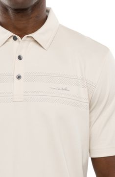 A breathable cotton-forward fabric means easy comfort in this short-sleeve polo with stripes at the chest. 28" length ( size Medium ) Spread collar Short sleeves 58% cotton, 42% polyester Machine wash, tumble dry Made in Peru Relaxed Fit Short Sleeve Golf Polo Shirt, Relaxed Fit Short Sleeve Polo Shirt For Golf, Striped Relaxed Fit Short Sleeve Polo Shirt, Luxury Gifts, Frame Denim, Short Sleeve Polo, Boy's Clothing, Day Dresses, Womens Swim