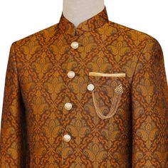 Description A prince coat is the ultimate symbol of luxury and elegance, so customize this premium quality colorful event prince coat for your special event. This prince coat is a great option for colorful events like mehendi etc.The design of this prince coat features golden brass buttons on the front, a welt pocket, double bone pockets, round bottom fashion and full round ban which completes the prince coat look. Wear a pant or kurta pajama with the same fabric shoes for a perfect look. Traditional Fall Blazer For Formal Occasions, Traditional Fall Formal Blazer, Traditional Fall Sherwani For Formal Occasions, Traditional Fall Formal Sherwani, Designer Nehru Jacket For Fall Formal Events, Designer Nehru Jacket For Formal Fall Occasions, Designer Nehru Jacket For Fall, Festive Luxury Outerwear, Designer Nehru Jacket For Fall Wedding