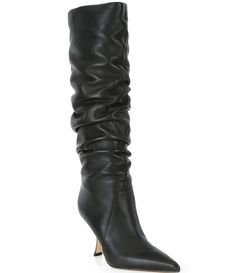 From Michael Kors&#x2C; the Luna Tall Nappa Leather Boots feature: Nappa leather upper Side zip closureSynthetic liningPadded insoleRubber outsoleApprox. 14.5" shaft heightApprox. 15" shaft circumferenceApprox. 3.5" galvanized heelImported. Michael Kors Elegant Leather Boots, Elegant Michael Kors Leather Boots, Michael Kors Pointed Toe Leather Boots, Michael Kors Leather Boots With Pointed Toe, Dillard's, Nappa Leather, Boot Shoes Women, Side Zip, Leather Boots