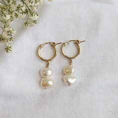 Gold Filled 2mm Hoop Earrings, 6mm pearlssize: 19mm (0.75”) Small Hoop Pearl Pendant Jewelry For Gift, Anniversary Huggie Jewelry With Pearl Charm, Pearl Charm Huggie Jewelry For Anniversary, Huggie Pearl Charm Jewelry For Anniversary, Dainty Adjustable Pearl Earrings, Pearl Huggie Jewelry For Anniversary, Pearl Huggie Earrings For Anniversary, Small Hoop Pearl Hypoallergenic Earrings, Round Huggie Earrings With Pearl Charm As Gift