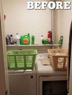 a washer and dryer sitting next to each other