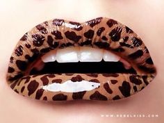 Leopard ♣️Fosterginger.Pinterest.Com♠️ More Pins Like This One At FOSTERGINGER @ PINTEREST No Pin LimitsFollow Me on Instagram @  FOSTERGINGER75 and ART_TEXAS Hot Lips, Bob Ross, Lip Art