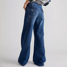 Free People Wide Leg Pants, The Harlow Mid Rise Wide Leg Jeans! The Models Are Just Reference Photos Not The Same Size!!! New With Tags!!! Size 31 Length- 44 Inch Long Inseam- 31 Inch Hips- 21 Inches Across Rise- 14 Inch Mid Rise Length Of Pant Holes--14 Inches Wide! Any Questions? Comment Below!!! Only Taking Fair Offers Dark Wash Wide-leg Pants With Pockets, Mid-rise Wide Leg Blue Pants With Pockets, Blue Relaxed Fit Flare Jeans With Patch Pockets, Denim Blue Wide Leg Flare Jeans With Hip Pockets, Blue Wide-leg Flare Jeans With Pockets, Blue Wide Leg Cargo Jeans For Fall, Denim Blue Wide-leg Flare Jeans With Pockets, Mid-rise Blue Pants With Patch Pockets, Denim Blue Wide-leg Pants With Five Pockets