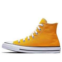 Yellow Casual Sneakers With Rubber Toe Cap, Casual Yellow Sneakers With Rubber Toe Cap, Sporty Yellow Sneakers, Yellow High-top Sneakers With Rubber Toe Cap, Yellow Low-top Sneakers With Rubber Toe Cap, Yellow Converse High-top Sneakers With Rubber Sole, Yellow Converse Canvas Sneakers, Yellow Converse High-top Sneakers, Yellow Canvas High-top Sneakers With Vulcanized Sole