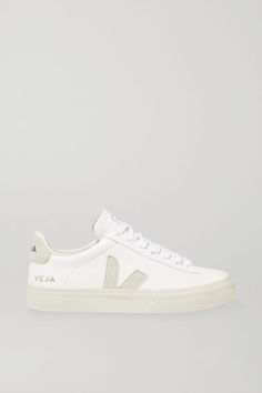 White + NET SUSTAIN Campo leather and vegan suede sneakers | Veja | NET-A-PORTER Sporty Leather Sneakers With Vulcanized Sole, Leather Sneakers With Vulcanized Sole For Sports, Leather Sports Sneakers With Vulcanized Sole, Low-top Sneakers With Contrasting Heel Counter For Sports, Sporty Low-top Sneakers With Contrasting Heel Counter, Leather Custom Sneakers For Sports, Sporty Leather Sneakers With Studded Rubber Outsoles, Custom Low-top Suede Sneakers, Custom Leather Sneakers With Contrasting Heel Counter