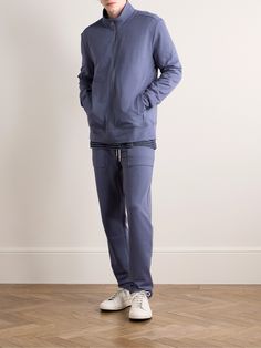 Zimmerli focuses on fit and fabrication to ensure optimal comfort. This streamlined track jacket is made from stretch modal and cotton-blend jersey with an exceptionally soft handle. Team it with a pair of the brand's sweatpants. Jacket For Men, Suede Jacket, Formal Shirts, Track Jacket, Mr Porter, Track Jackets, Down Jacket, What To Wear, Casual Shirts