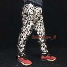 ad eBay - Find many great new & used options and get the best deals for Men Sequin Silver Laser Mirror Trousers Streetwear Hip Hop Dancewear Pant Casual at the best online prices at eBay! Free shipping for many products! Dancer Pants, Dance Wear Hip Hop, Festival Outfits Men, Hip Hop Dancer, Festival Pants, Shoe Boot Sandals, Patchwork Patterns, Festival Outfits, Dance Wear