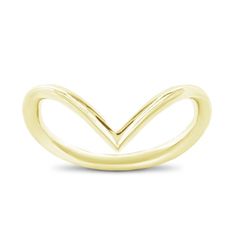 Unique and fun, this deep V band can be worn on its own or paired with any engagement ring.  It can also be worn as a fashion piece. At 1.7mm, this ring is perfect stacked or on its own. Modern Twist Stackable Rings For Formal Occasions, Modern Band Rings For Formal Occasions, Modern Twist Yellow Gold Stackable Rings For Formal Occasions, Gold Stackable Rings With Tension Setting, Elegant Polished Band Ring, Modern Twist Double Band Wedding Rings, Wedding Rings With Double Band And Modern Twist, Modern Twist Wedding Rings With Double Band, Modern Twist Yellow Gold Stackable Rings With Open Band