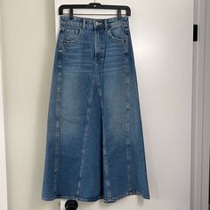 New Condition, Never Worn. No Tags. Zara Denim Skirt Medium Wash With Pockets, Zara Medium Wash Denim Skirt With Pockets, Zara High Waist Light Wash Denim Skirt, Zara Light Wash Denim Skirt, Zara High Rise Light Wash Denim Skirt, Zara Mid-rise Denim Skirt, Zara Mid-rise Denim Blue Skirt, Zara Mid-rise Dark Wash Denim Skirt, Zara Mid-rise Medium Wash Denim Skirt