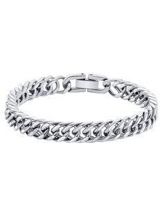 PRICES MAY VARY. Men Bracelet: Style your wrist with this cuban chain bracelet, it is strong, durable, comfortable and meant to endure daily wear,great for any age and for any occasion. Style: Give a modern edge to a casual t-shirt or formal outfit with this classic minimalist design and wear solo for a polished look or stacked with other chains for a cool fashion statement. Material: Made of 316L stainless steel, highly resisted to rust, safe and comfortable for skin,nickel free, hypoallergenic Dad Christmas Gifts, Cuban Chain Bracelet, Black Pouch, Cuban Link Bracelet, Men Bracelet, Father Gift, Christmas Bracelet, Bracelet Style, Black Plates