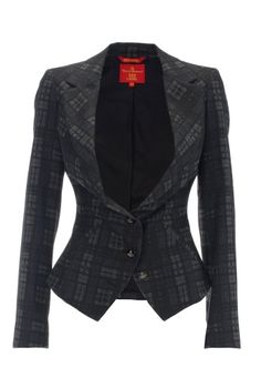 Hand Drawn Tartan Jacket- Vivienne Westwood Vivienne Westwood Blazer, Gilet Outfit, Vivian Westwood, Tartan Jacket, Lady Jacket, Vivienne Westwood Red, Pink Tartan, Red Label, Vivienne Westwood