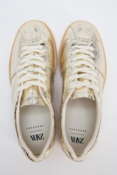 METALLIC LOOK SNEAKERS | ZARA United States Zara Sneakers, Blazers Shoes, Preppy Shoes, Lit Outfits, Metallic Look, Shoe Inspo, Everyday Shoes, Swag Shoes, School Shoes