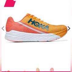 Absolutely Gorgeous Hoka One One Rocket X Unisex Shoes Mens Size 12.Womens 13.Brand New Yellow Trail Running Shoes With Abzorb Midsole, Orange Low-top Running Shoes With Ortholite Insole, Sporty Orange Running Shoes With Ortholite Insole, Orange Sneakers With Ortholite Insole For Errands, Orange Breathable Low-top Running Shoes, Functional Orange Running Shoes With Boost Midsole, Orange Running Shoes With Branded Insole, Orange Low-top Breathable Running Shoes, Orange Casual Running Shoes With Ortholite Insole