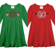 Girls Christmas Dress, Monogrammed Toddler Santa Dress, Gift for Girl, Personalized Green Dress This is the perfect dress for a visit with Santa, holiday or school party, or just everyday wear. Choose your color dress: Green or Red Choose your design and monogram/name choice Please let me know if you have any questions. Thank you! Girls Christmas Dress, Santa Dress, Christmas Dresses, Girls Christmas Dresses, Girl's Back, School Party, School Dresses, Fall Kids, Color Dress