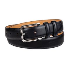 This Stafford men's classic dress belt is the perfect complement to any formal ensemble, adding a touch of polished refinement to your look. The double loop design and sturdy harness buckle makes this belt a reliable accessory for any occasion. Pair it with tailored trousers and a crisp dress shirt for a polished office look, or wear it with a suit for a sophisticated evening ensemble - the options are endless.Belt Length: 46 InBase Material: 100% LeatherFabric Description: LeatherBelt Width: 3 Elegant Fitted Belts And Suspenders With Matching Belt, Classic Fitted Belts And Suspenders With Belt Included, Classic Removable Belt For Workwear, Classic Formal Belts And Suspenders With Removable Belt, Elegant Fitted Belt For Business Casual, Classic Black Belt Buckles, Classic Fitted Business Belts And Suspenders, Classic Black Belt For Workwear, Classic Fitted Belts And Suspenders For Business