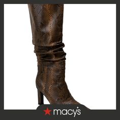 in stock Below The Knee Boots, Brown Snake, Dress Boots, Wide Calf, Effortless Chic, Brown Boots, Dress With Boots, Leather Material, Knee High