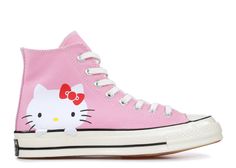 chuck 70 hi "Prism Pink" Hello Kitty Converse, Painted Converse, Hello Kitty Shoes, Converse Pink, Hello Kitty Themes, Platform Converse, Pink Converse, Shoes Drawing, Hello Kitty Items