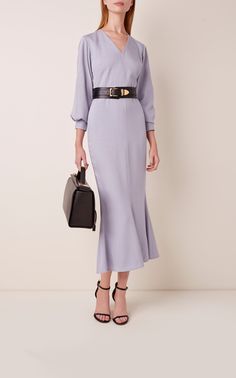 Leather Waist Belt, Crepe Midi Dress, Designer Profile, Brandon Maxwell, Doctor Bag, The Grey, Global Fashion, Waist Belt, Dream Wardrobe