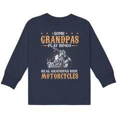 Real Grandpas Ride Motorcycles Gifts For Grandfather Kids Long Sleeve T-shirt Cricut Shirts, Motorcycle Gifts, Riding Motorcycle, Long Sleeve T Shirt, Motorcycles, Long Sleeve Tshirt, Long Sleeve Shirts, Cricut, Long Sleeve